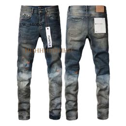 Purple Leg for Men Designer Men Designer Hip Hop Fashion Pants de hombres de alta calidad Motorcillo morado Pantelante de mezclilla Púrpura Jeans 7204