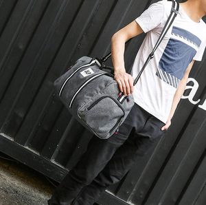 Paarse nieuwe mode mannen vrouwen reizen tas plunje zak, merk designer bagage handtassen grote capaciteit sporttas