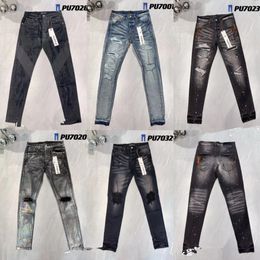 Pantalones púrpura hombres jeans diseñador pantanoso para hombre negro 2023 nuevo estilo bordado autocultivo y pequeños pies de moda para mujeres