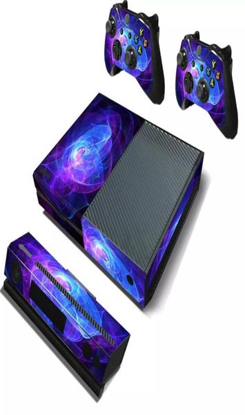 Calcomanía de vinilo protectora púrpura, pegatinas de piel, cubierta envolvente para consola de juegos Xbox One, controlador Kinect5838331