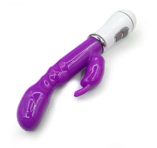 Vibromasseur lapin violet 12 vitesses, gode puissant, stimulateur de Clitoris, masseur Gspot, masturbateur féminin, produits Sexy8795847