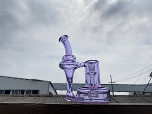 bong de plate-forme pétrolière de narguilé en verre violet RBR2.0, ventes directes d'usine conjointes de 14 mm bienvenue à la commande