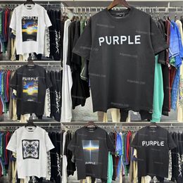 Shirt Purple Brand Purple Shirt Man Tshirts Mens Mens Femmes T-shirt New Style Clothes Mens Designer Graphic Tee 3D TSHIRTS DESCRIRS FEMMES SHIGTS SHIRT