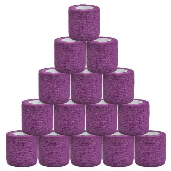 Purple Sports Elastic Tattoo Grip Bandage Wrapes Tapes non tissé imperméable Auto-adhésif Accessoires de protection des doigts 240408