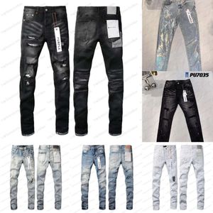 Purples Jeans pantalon denim en jean concepteur de concepteur de jeans pour hommes pantalons noirs de qualité haute de qualité