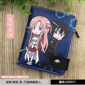Purse Anime Sword Art Online Kirito Mens portefeuilles ASUNA CARTES ASUNA avec Coin Pocket Y240524