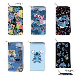 Portemonnee Ins Mode Kuromi Cinnamoroll Mti Functie Bloemenprint Kinderaccessoires Grote capaciteit Tas Kinderverjaardagscadeau Drop Delivery Dhtuv