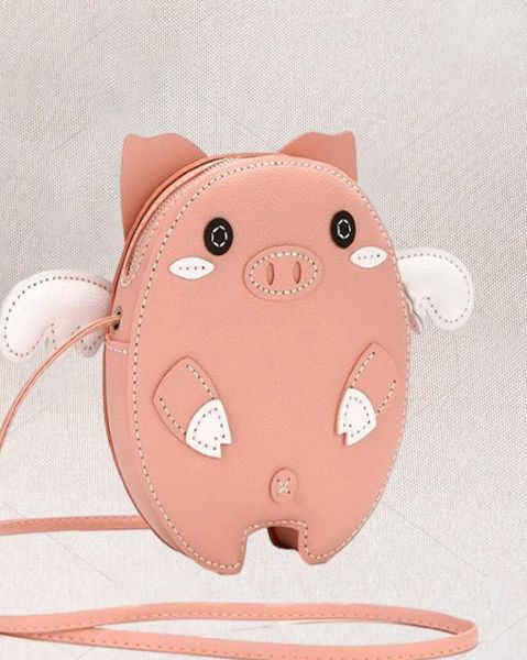 Purse Belle bébé filles mini sac d'épaule en cuir mignon pigle animal enfant enfants petit portefeuille kawaii embrayage princesse7255140