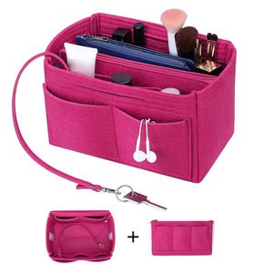 Purse Organizer Insert Shaper Vilten tas in tas Handtas Organizer met rits Geschikt voor alle soorten Tote portemonnees Cosmetische toilettassen307L