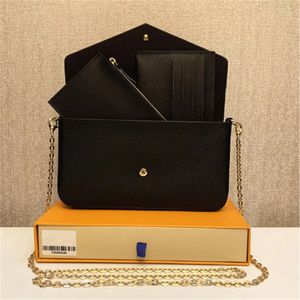 Sac à main sacs à bandoulière sac portefeuille PhoneBag trois pièces combinaison fourre-tout sacs porte-carte Code de Date livré avec la boîte M61276