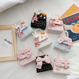 Monedero Dulce Princesa Accesorios Pearl Childrens Messenger Girl Moda Coreano Padre Niño Bolsa Venta al por mayor Lindo Arco y Tesoro Pock Dhxh5