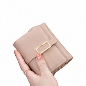 Pourse des femmes Nouvelles japonais et de Corée du Sud Small Fresh Pu Simple Fi Fi Dames Short Wallet Multi-carte Niche Femme Stu W15G #