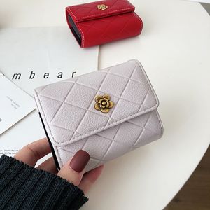 Purse Women's Short Fashion Nieuwe zonnebloem in reli￫f Eickly Coin Purse Three Mold Card Package Tide