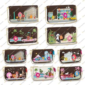 Portemonnees 2022 Kerstmis Modeontwerper MINI POCHETTE ACCESSOIRES Ketentas Portemonnee Portemonnee Hoge kwaliteit zeefdruk Handtas Sleuteletui M81762