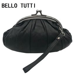 Sac à main Bello tutti nouveau portefeuille de femmes originales sac en cuir authentique sac en métal en houblon de mouton de mouton mini-sac à main