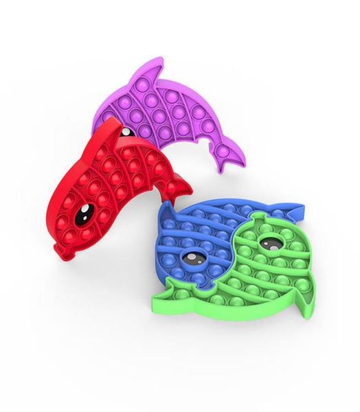 Push Bubble sensorial juguete Delphinidae Autism Dolphin Subhishy Stress relever Toys Regalo para niños adultos 6 Colorsa307744818