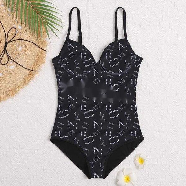 Conjuntos de bikini push up Traje de baño sexy para mujer Traje de baño de bikini de diseñador Trajes de baño de una pieza negros