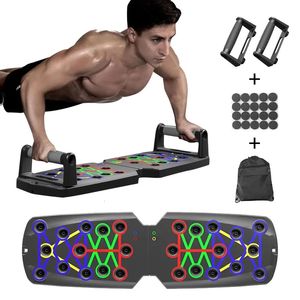 Push Up Board Equipos de entrenamiento plegables multifunción portátiles Barra de empuje para equipos de gimnasio en casa Culturismo Fitness Deportes 240123