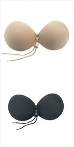 Push up soutien-gorge femme silicone bâton invisible sur laçonner auto adhésif BRAS BRASless Lingerie Coupe SEIN SEIN SOUS-VOUS Sous-vêtements Noir