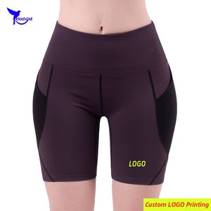 Push Up Side Pocket Women Yoga Shorts Aangepaste High Taille Running Panty Snel Dry Sport Cycling Gym Fitness Short Leggings 220608