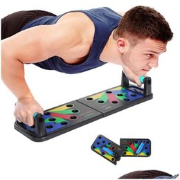 Push-Ups Stands Push Up Rack Board Plegable Mtifuncional Entrenamiento en casa Equipo de ejercicio muscular abdominal Drop Delivery Deportes Outdoo Dhl0I