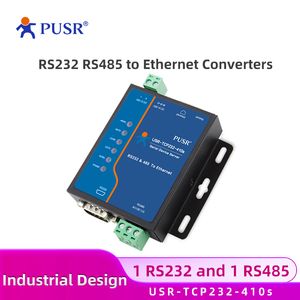 PUSR RS232 RS485 SERIE TO Ethernet Convertisseur Server de périphérique série Prise en charge TCP / IP MODBUS RTU TO TCP Gateway USR-TCP232-410S