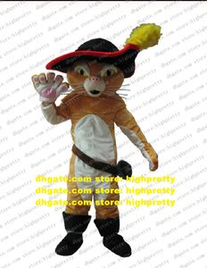 Puss The Boots Cat Mascot Kostuum Volwassen Stripfiguur Outfit Pak Kleuterschool Pet Shop Movie Props CX4033