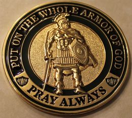 Poner toda la Armadura de Dios Commemorative Challenge Coin Collection2105516
