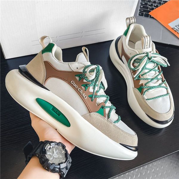 Putian Mens Chaussures Automne Running Walking Fashion Designer sportif Sports Sole épaisse Sole Forrest Gump Dad Popular Fashion Chaussures Spring and Summer