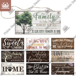 Puttuo décor familial panneaux en bois doux home plaque en bois
