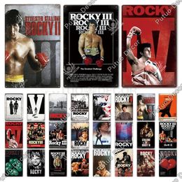 Beroemde Rocky Men Metal Painting Signs Vintage Tin Movie Poster For Bar Pub Club Home Theatre Man Cave Boxing Enthousiast Wall Decor Maat 30x20cm