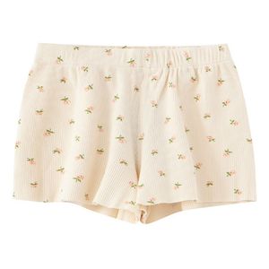 PUWD Y2K Sweet Girls Floral Soft Cotton Shorts Summer Fashion Ladies High Taille Flower Bottoms Casual Women Chic 220509