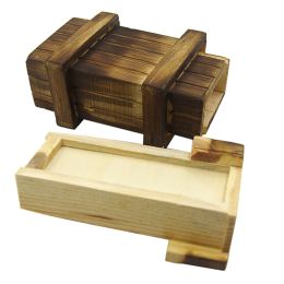 Puzzle Box Trap Mystery Brain Teaser Vintage houten met geheime lade Magic Compartiment 3D Toys Kids Kinderen Onderwijsgeschenken voor volwassenen