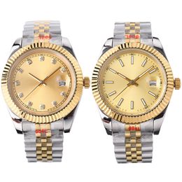 Reloj de cuarzo con fecha de rompecabezas para mujer, relojes mecánicos de calidad AAA de 31/36 MM, reloj súper luminoso de acero inoxidable para hombres, relojes de pulsera de moda para parejas de 28/41 MM, montre