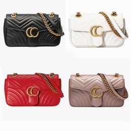 Red Marmont Designer Tassen Schoudertas Cameratassen luxe luxe Mode Dames luxe Handtas Dames portemonnee portemonnee Gouden handtassen CrossBody Dhgate Bags