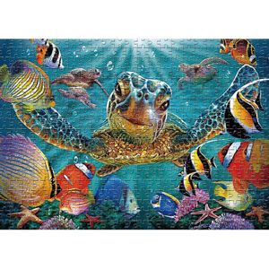 Puzzles 1000 stuks Ocean Giant Turtle Jigs Puzzle Home Decor volwassenen Puzzle Games Familie Funische vloer Puzzels Educatief speelgoed voor kinderen