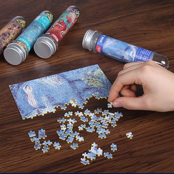 Puzzels 150 stukjes Mini-reageerbuispuzzel Olieverfschilderij Decomprimeren Educatief speelgoed voor volwassen kinderen Creatief puzzelspel Cadeau 231116