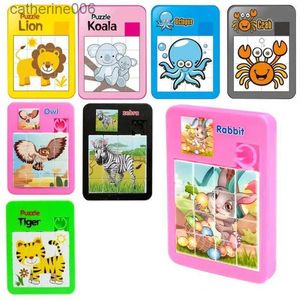 Puzzles Puzzle coulissant 3D Alphabet, jouet éducatif précoce, développement pour enfants, Puzzle numérique numéro 1-16, jeu de dessin animé Animal ToysL231025