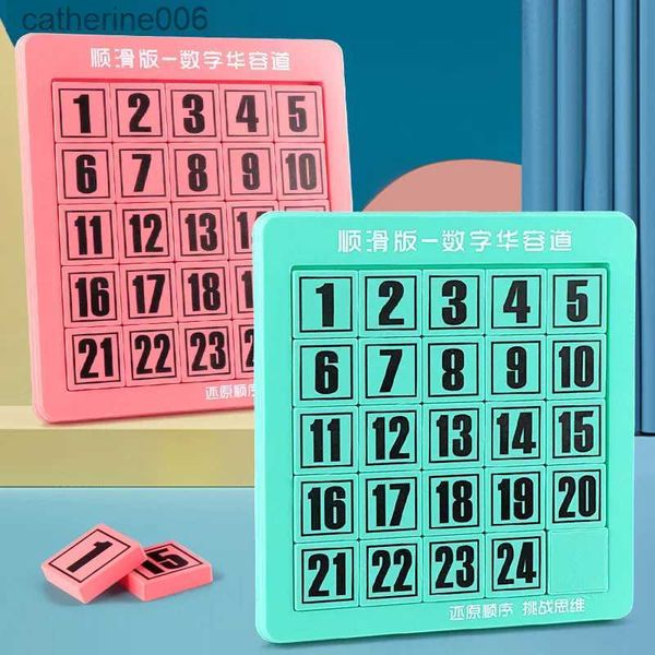 Puzzles 6x6 numéro coulissant Puzzle Klotski jeu Huarong route conseil jeu de mathématiques début éducatif QI formation jouet cadeau 3x3L231025