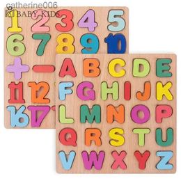 Puzzels ABC-puzzel Vormsorteerder Houten speelgoed Vroeg leren Jigsaw Alfabet Nummerpuzzel Voorschoolse educatief babyspeelgoed voor kinderenL231025