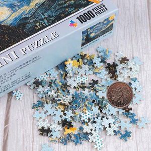 Puzzles Brain Game Multiple Styles Mini Picture 1000 Pieces Wooden Assembling For Adults Children Kids Games Educational Toys Strengthen Children's Attention