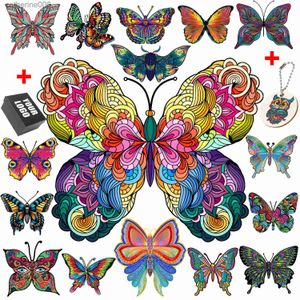 Puzzles Papillon en bois Puzzle irrégulier pour adultes enfants cadeaux de Noël jeux éducatifs jouets jouets d'interaction Parent-enfant L231025