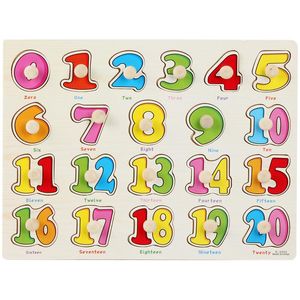 Puzzels voor vroeg onderwijs voor kinderen Houten diernummer Grasbord Puzzel Letter Matching Baby educatief speelgoed Drop Delivery Otwqy