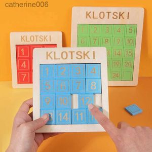 Puzzles Jouet éducatif précoce développement pour enfants nombres en bois Puzzles enfants jouets Puzzle coulissant jouets jeu de logique enfants cadeaux L231025