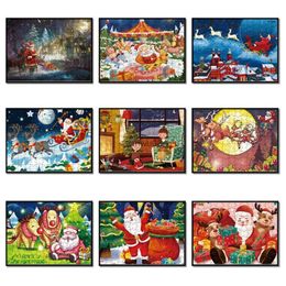 Puzzles Intellectuellement bénéfiques Puzzle de noël Montessori papier bébé Puzzle jouets début éducatif 126 pièces PuzzleL2403