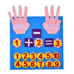 Puzzels Kids Montessori Vilt Vinger Nummers Wiskunde Speelgoed Kinderen Tellen Vroeg Leren Educatief Board Voor Peuters 30 30cm 230617