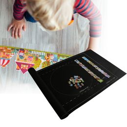 Puzzels mat jigsaw roll vilt mat play mat puzzles deken voor maximaal 1500 stuks puzzelaccessoires draagbare reisopslagtas