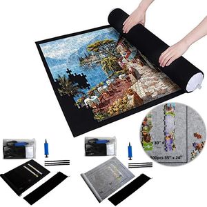 Puzzles Pad Jigsaw Roll Felt Mat Playmat Blanket For Up To 1500 Pcs Puzzle Accessories Portable Travel Storage Bag 231117