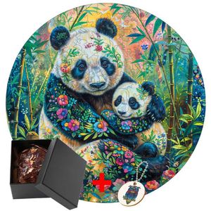 Puzzles Panda Montessori Children Toys Assembly Model Model 3D Wooden Puzzle Adults Intellectual Exercice Keychain Puzzles Puzzles Y240524