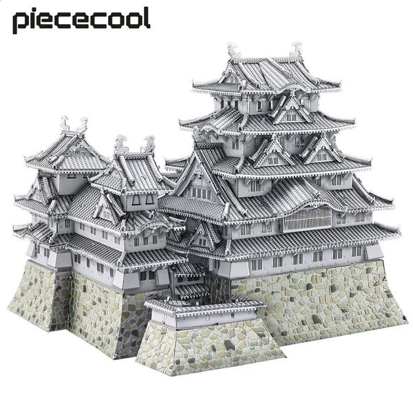 Puzzles Piececool 3D Puzzles en métal Himejijo Castle Assembly Model Kits DIY Jigsaw Toys pour cadeaux pour adultes et décoration de la maison 231116